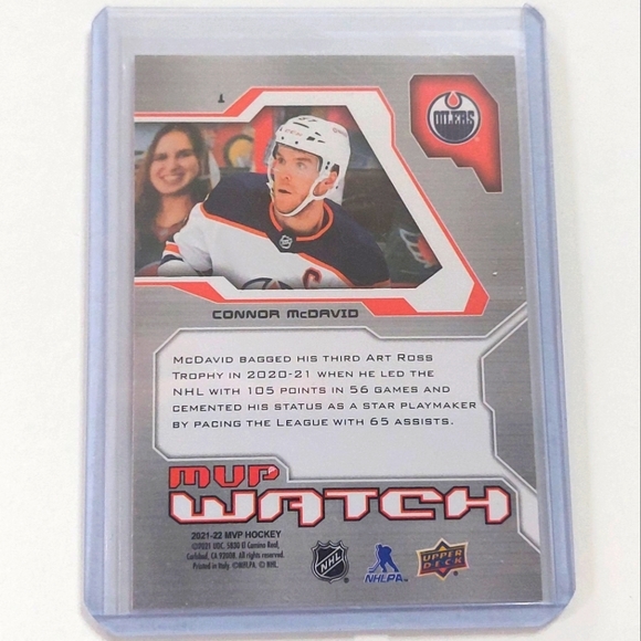 Superstar Connor McDavid 2021-22 Upper Deck MVP Watch 20th Anniversary Insert - Picture 2 of 2
